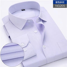 Загрузить изображение в средство просмотра галереи, New Arrived 2018 mens work shirts Brand soft Long sleeve square collar regular striped /twill men dress shirts white male tops
