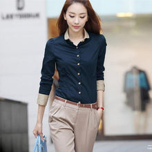 Load image into Gallery viewer, Spring Summer Blouse Shirt Soild White Elegant Women Office Clothing Brand Female Roupas Blusas Femininas Casual Blouses Tops

