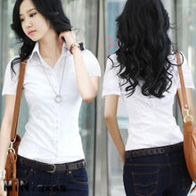 Load image into Gallery viewer, Spring Summer Blouse Shirt Soild White Elegant Women Office Clothing Brand Female Roupas Blusas Femininas Casual Blouses Tops
