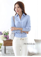 Load image into Gallery viewer, Spring Summer Blouse Shirt Soild White Elegant Women Office Clothing Brand Female Roupas Blusas Femininas Casual Blouses Tops
