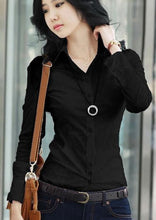 Load image into Gallery viewer, Spring Summer Blouse Shirt Soild White Elegant Women Office Clothing Brand Female Roupas Blusas Femininas Casual Blouses Tops
