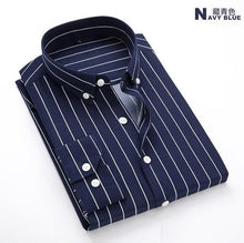 Load image into Gallery viewer, T-bird Shirt Men 2018 New Striped Long Sleeves Mens Dress Shirts Camisa Masculina Spring Summer Brand Casual Male Shirt Tops 5XL
