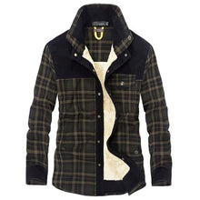 画像をギャラリービューアに読み込む, Winter Snow Warm Men Shirts Thick lined Plaid Plus Size Brand AFS JEEP 100% Cotton 2018 New Windbreaker Casual Male Blouses
