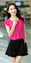 画像をギャラリービューアに読み込む, Women Blouse 2015 Summer Casual Plus Size Women Tops Fashion 2015 Chiffon Blouse Bat Sleeve Shirt Slim Blusa Feminina
