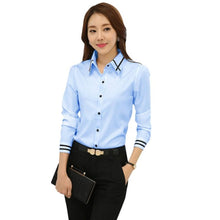 画像をギャラリービューアに読み込む, ZH 2018 5XL Plus Size Fashion Shirt Long Sleeve Turn-down Collar Formal Top Elegant Ladies Female Buttons Shirt
