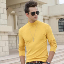 Load image into Gallery viewer, men winter t shirt long sleeve half turtleneck tshirt man fashion slim t-shirts autumn and spring tops t-shirts clothes tshirts
