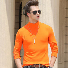 Load image into Gallery viewer, men winter t shirt long sleeve half turtleneck tshirt man fashion slim t-shirts autumn and spring tops t-shirts clothes tshirts
