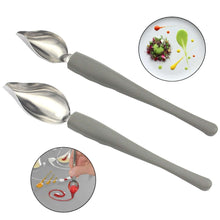 Load image into Gallery viewer, Chef Decoration Pencil Anti-slip Accessories Draw Tools Stainless Steel Portable Mini Sauce Painting Coffee Spoon Kitchen Home
