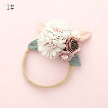 Load image into Gallery viewer, BalleenShiny Fashion Florals Headband Newborn Baby Elastic Princess Hairbands Child Kids Pearl Fresh Style Cute Headwear Gifts
