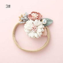 Load image into Gallery viewer, BalleenShiny Fashion Florals Headband Newborn Baby Elastic Princess Hairbands Child Kids Pearl Fresh Style Cute Headwear Gifts
