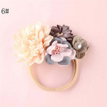 Load image into Gallery viewer, BalleenShiny Fashion Florals Headband Newborn Baby Elastic Princess Hairbands Child Kids Pearl Fresh Style Cute Headwear Gifts
