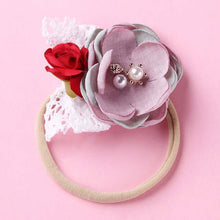 Load image into Gallery viewer, BalleenShiny Fashion Florals Headband Newborn Baby Elastic Princess Hairbands Child Kids Pearl Fresh Style Cute Headwear Gifts
