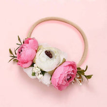 Load image into Gallery viewer, BalleenShiny Fashion Florals Headband Newborn Baby Elastic Princess Hairbands Child Kids Pearl Fresh Style Cute Headwear Gifts
