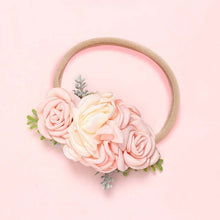 Load image into Gallery viewer, BalleenShiny Fashion Florals Headband Newborn Baby Elastic Princess Hairbands Child Kids Pearl Fresh Style Cute Headwear Gifts
