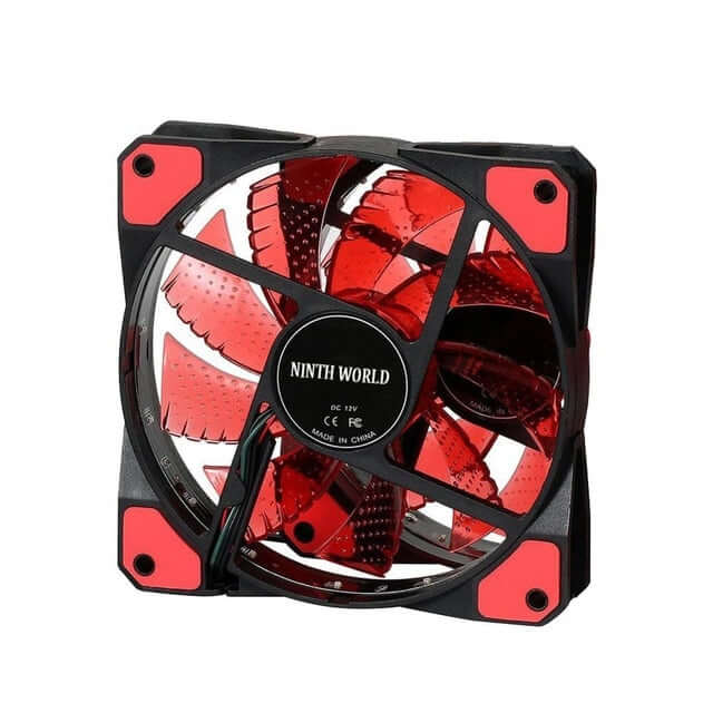 120mm PC Computer 16dB Ultra Silent 15 LEDs Case Fan Heatsink Cooler Cooling w/ Anti-Vibration Rubber,12CM Fan,12VDC 3P IDE 4pin