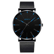 Загрузить изображение в средство просмотра галереи, 2020 Minimalist Men&#39;s Fashion Ultra Thin Watches Simple Men Business Stainless Steel Mesh Belt Quartz Watch Relogio Masculino
