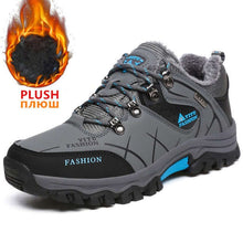 Load image into Gallery viewer, Brand Men Winter Snow Boots Waterproof Leather Sneakers Super  Warm Men&#39;s Boots Outdoor Male Hiking Boots Work Shoes Size 39-47
