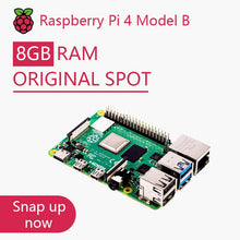 Load image into Gallery viewer, Official Original Raspberry Pi 4 Model B Development Board Kit RAM 2G 4G 8G 4 Core CPU 1.5Ghz 3 Speeder Than Pi 3B+
