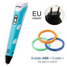 Load image into Gallery viewer, Myriwell 3D Pen DIY 3D Printer Pen Drawing Pens 3d Printing Best for Kids With ABS Filament 1.75mm Christmas Birthday Gift
