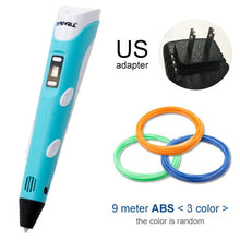 Load image into Gallery viewer, Myriwell 3D Pen DIY 3D Printer Pen Drawing Pens 3d Printing Best for Kids With ABS Filament 1.75mm Christmas Birthday Gift
