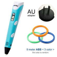 Load image into Gallery viewer, Myriwell 3D Pen DIY 3D Printer Pen Drawing Pens 3d Printing Best for Kids With ABS Filament 1.75mm Christmas Birthday Gift
