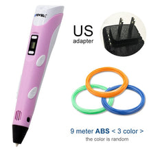 Load image into Gallery viewer, Myriwell 3D Pen DIY 3D Printer Pen Drawing Pens 3d Printing Best for Kids With ABS Filament 1.75mm Christmas Birthday Gift
