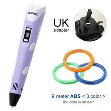 Load image into Gallery viewer, Myriwell 3D Pen DIY 3D Printer Pen Drawing Pens 3d Printing Best for Kids With ABS Filament 1.75mm Christmas Birthday Gift
