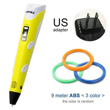 Load image into Gallery viewer, Myriwell 3D Pen DIY 3D Printer Pen Drawing Pens 3d Printing Best for Kids With ABS Filament 1.75mm Christmas Birthday Gift
