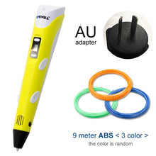 Load image into Gallery viewer, Myriwell 3D Pen DIY 3D Printer Pen Drawing Pens 3d Printing Best for Kids With ABS Filament 1.75mm Christmas Birthday Gift
