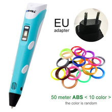 Load image into Gallery viewer, Myriwell 3D Pen DIY 3D Printer Pen Drawing Pens 3d Printing Best for Kids With ABS Filament 1.75mm Christmas Birthday Gift
