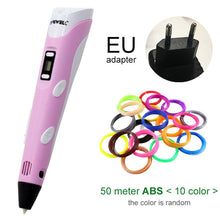 Load image into Gallery viewer, Myriwell 3D Pen DIY 3D Printer Pen Drawing Pens 3d Printing Best for Kids With ABS Filament 1.75mm Christmas Birthday Gift
