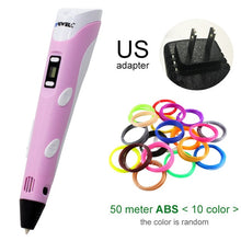 Load image into Gallery viewer, Myriwell 3D Pen DIY 3D Printer Pen Drawing Pens 3d Printing Best for Kids With ABS Filament 1.75mm Christmas Birthday Gift
