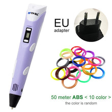 Load image into Gallery viewer, Myriwell 3D Pen DIY 3D Printer Pen Drawing Pens 3d Printing Best for Kids With ABS Filament 1.75mm Christmas Birthday Gift
