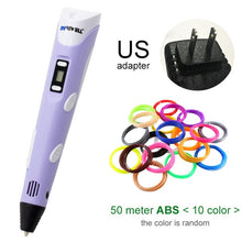 Load image into Gallery viewer, Myriwell 3D Pen DIY 3D Printer Pen Drawing Pens 3d Printing Best for Kids With ABS Filament 1.75mm Christmas Birthday Gift
