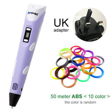 Load image into Gallery viewer, Myriwell 3D Pen DIY 3D Printer Pen Drawing Pens 3d Printing Best for Kids With ABS Filament 1.75mm Christmas Birthday Gift
