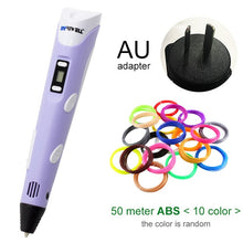 Load image into Gallery viewer, Myriwell 3D Pen DIY 3D Printer Pen Drawing Pens 3d Printing Best for Kids With ABS Filament 1.75mm Christmas Birthday Gift
