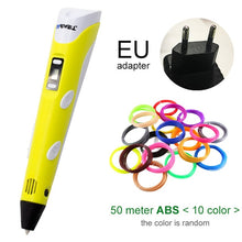 Load image into Gallery viewer, Myriwell 3D Pen DIY 3D Printer Pen Drawing Pens 3d Printing Best for Kids With ABS Filament 1.75mm Christmas Birthday Gift
