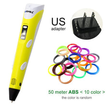 Load image into Gallery viewer, Myriwell 3D Pen DIY 3D Printer Pen Drawing Pens 3d Printing Best for Kids With ABS Filament 1.75mm Christmas Birthday Gift
