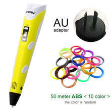 Load image into Gallery viewer, Myriwell 3D Pen DIY 3D Printer Pen Drawing Pens 3d Printing Best for Kids With ABS Filament 1.75mm Christmas Birthday Gift
