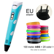 Load image into Gallery viewer, Myriwell 3D Pen DIY 3D Printer Pen Drawing Pens 3d Printing Best for Kids With ABS Filament 1.75mm Christmas Birthday Gift

