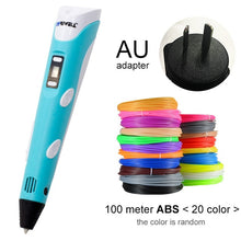 Load image into Gallery viewer, Myriwell 3D Pen DIY 3D Printer Pen Drawing Pens 3d Printing Best for Kids With ABS Filament 1.75mm Christmas Birthday Gift
