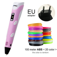 Load image into Gallery viewer, Myriwell 3D Pen DIY 3D Printer Pen Drawing Pens 3d Printing Best for Kids With ABS Filament 1.75mm Christmas Birthday Gift
