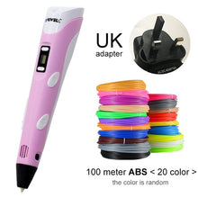 Load image into Gallery viewer, Myriwell 3D Pen DIY 3D Printer Pen Drawing Pens 3d Printing Best for Kids With ABS Filament 1.75mm Christmas Birthday Gift
