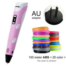 Load image into Gallery viewer, Myriwell 3D Pen DIY 3D Printer Pen Drawing Pens 3d Printing Best for Kids With ABS Filament 1.75mm Christmas Birthday Gift
