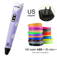 Load image into Gallery viewer, Myriwell 3D Pen DIY 3D Printer Pen Drawing Pens 3d Printing Best for Kids With ABS Filament 1.75mm Christmas Birthday Gift

