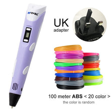 Load image into Gallery viewer, Myriwell 3D Pen DIY 3D Printer Pen Drawing Pens 3d Printing Best for Kids With ABS Filament 1.75mm Christmas Birthday Gift
