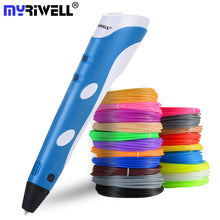 Загрузить изображение в средство просмотра галереи, Myriwell 3D Pen Original DIY 3D Printing Pen With 1.75mm ABS Filament Creative Toy Birthday Gift For Kids Design Drawing
