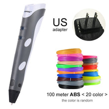 Загрузить изображение в средство просмотра галереи, Myriwell 3D Pen Original DIY 3D Printing Pen With 1.75mm ABS Filament Creative Toy Birthday Gift For Kids Design Drawing
