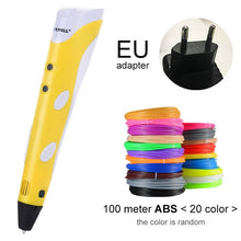 Загрузить изображение в средство просмотра галереи, Myriwell 3D Pen Original DIY 3D Printing Pen With 1.75mm ABS Filament Creative Toy Birthday Gift For Kids Design Drawing
