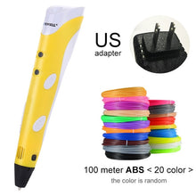 Загрузить изображение в средство просмотра галереи, Myriwell 3D Pen Original DIY 3D Printing Pen With 1.75mm ABS Filament Creative Toy Birthday Gift For Kids Design Drawing
